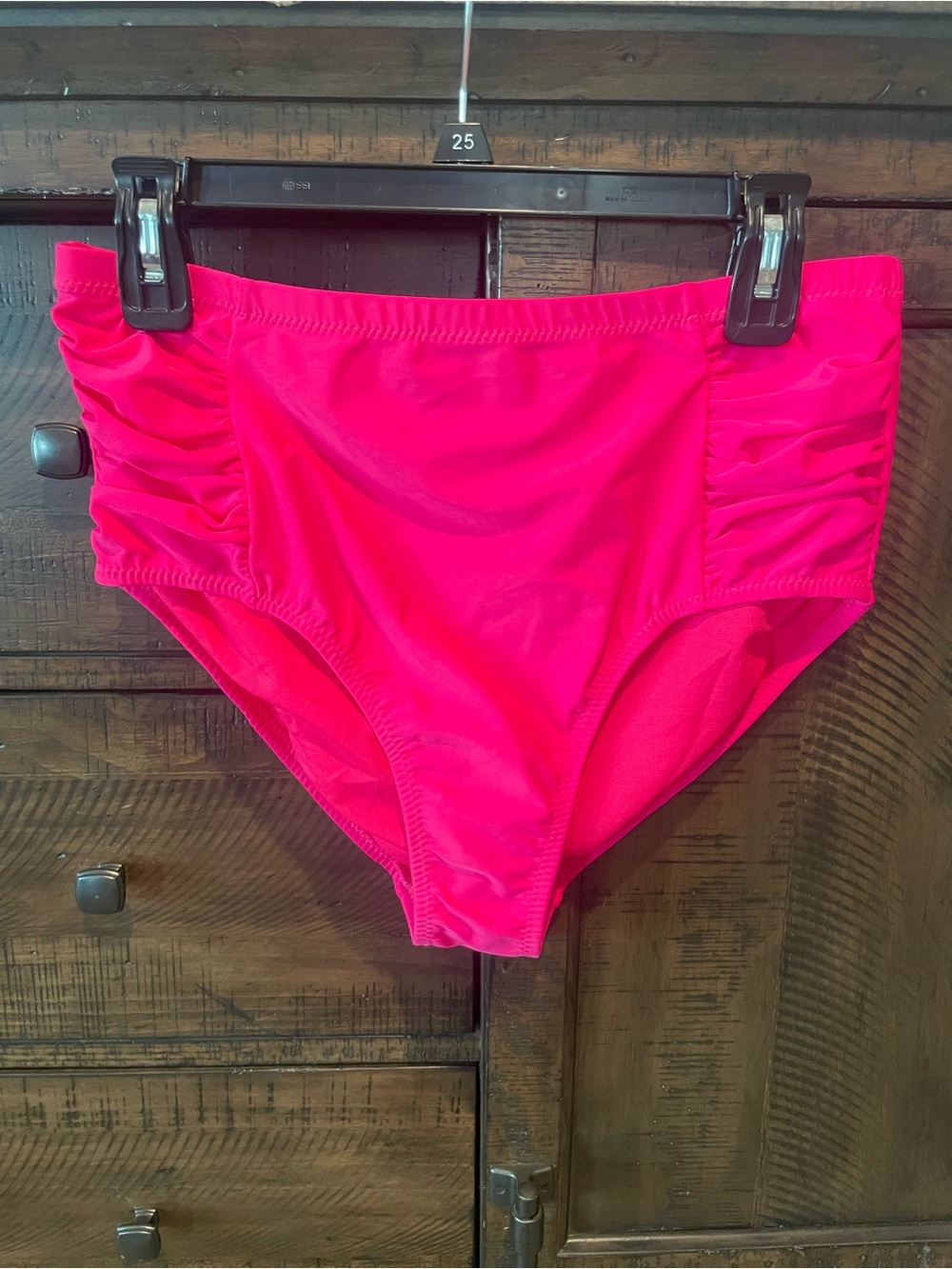 Jessica Simpson Hot Pink High-Waist Swim Bottoms